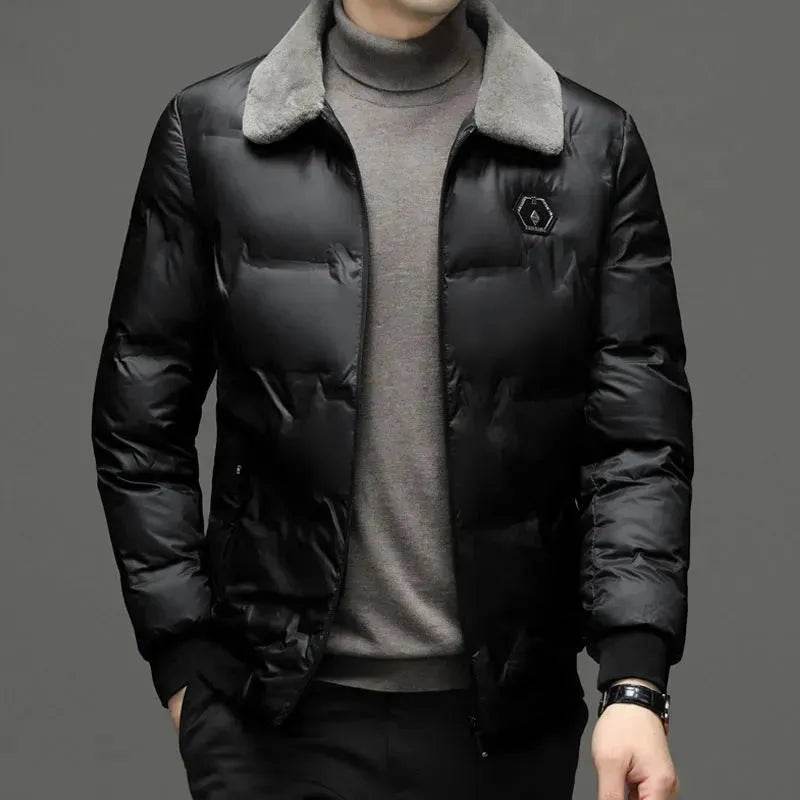 Men's Cotton-padded Slim Fit Zipper Lightweight Winter Puffer Jacket - Velora