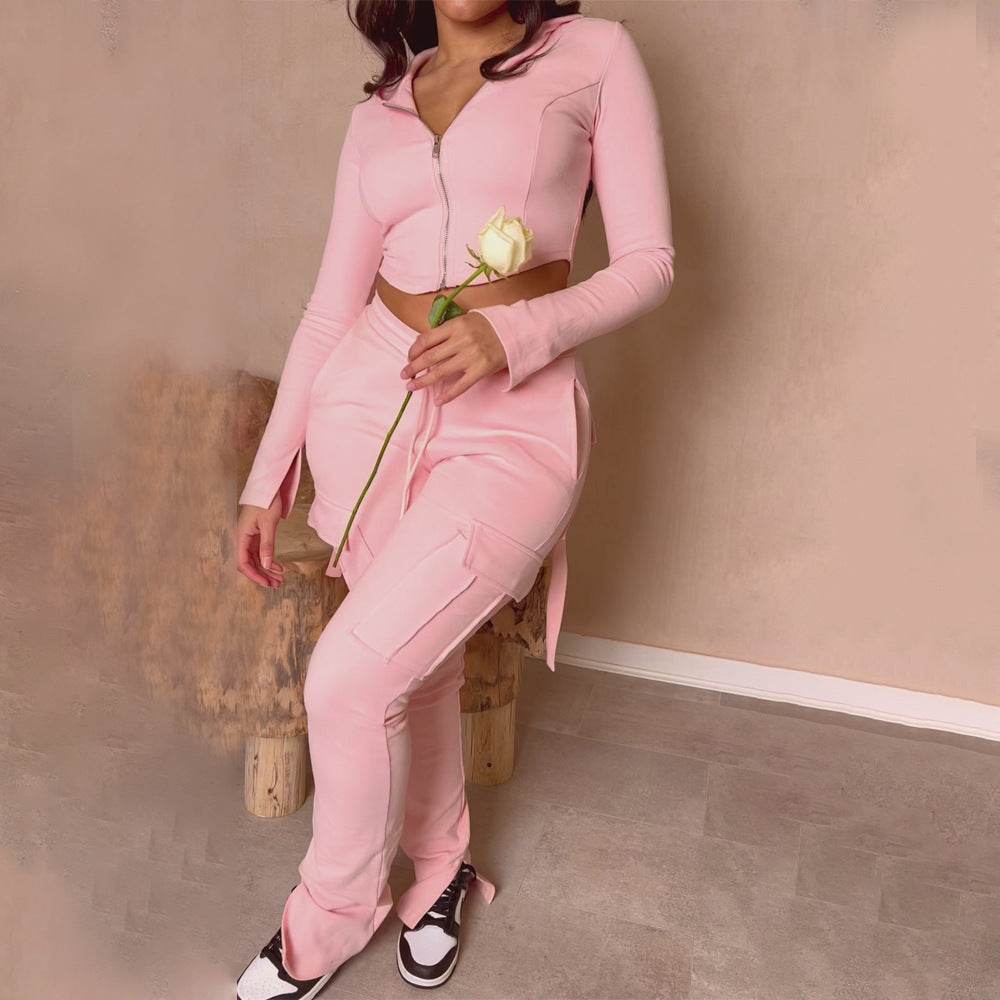 Cargo Pants With Pockets High Waist Drawstring Wide Leg Straight Trousers For Women Overalls - Velora