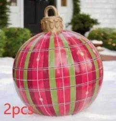 Christmas Ornament Holly Ball Outdoor Tree Decoration Christmas Balls for Yards - Velora