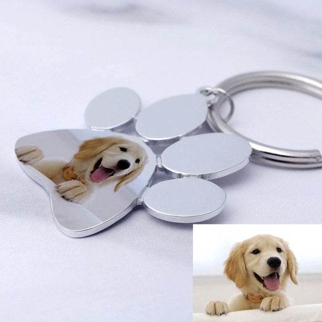 Custom Keychain Picture Keyring Dog Photo Keychain Pet Memo - Velora