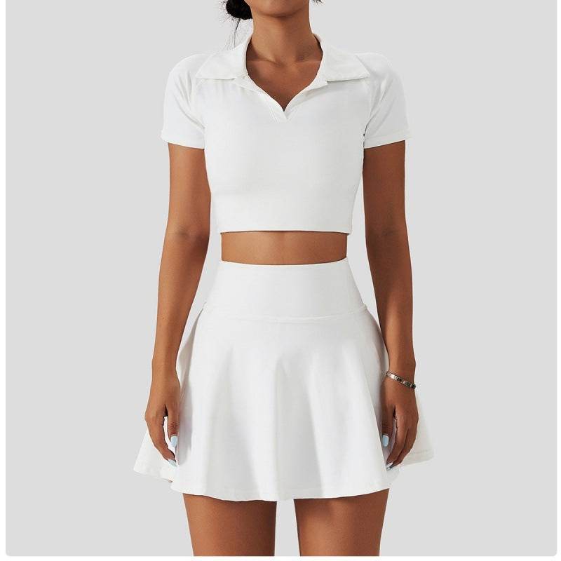 2pcs Tennis Skirt set Sports Skort Workout Exercise Outfit - Velora