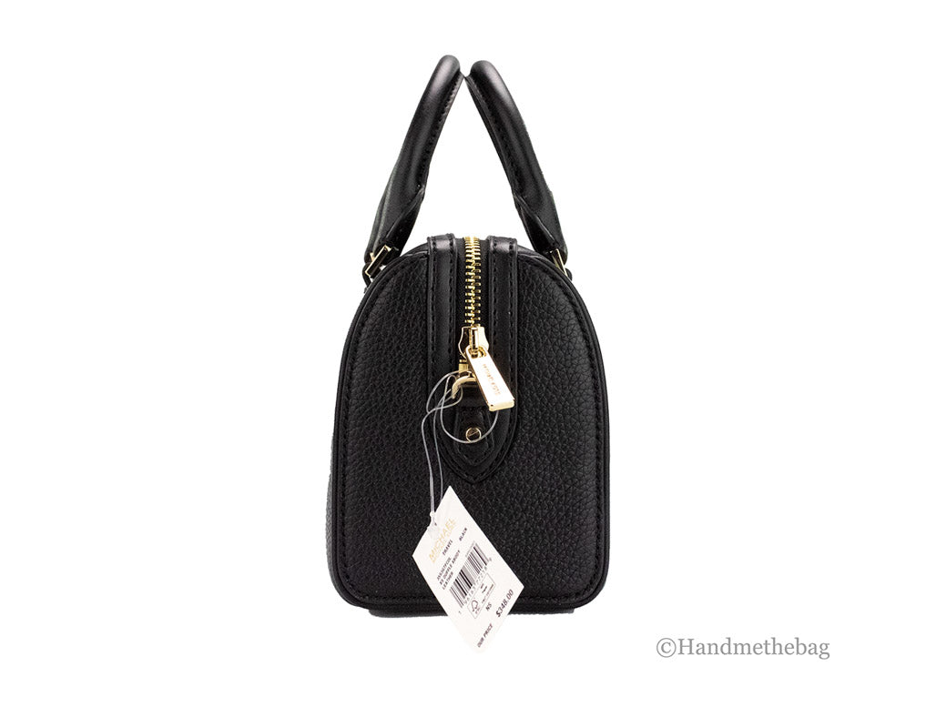 Michael Kors Travel XS Black Leather Duffle Crossbody Bag