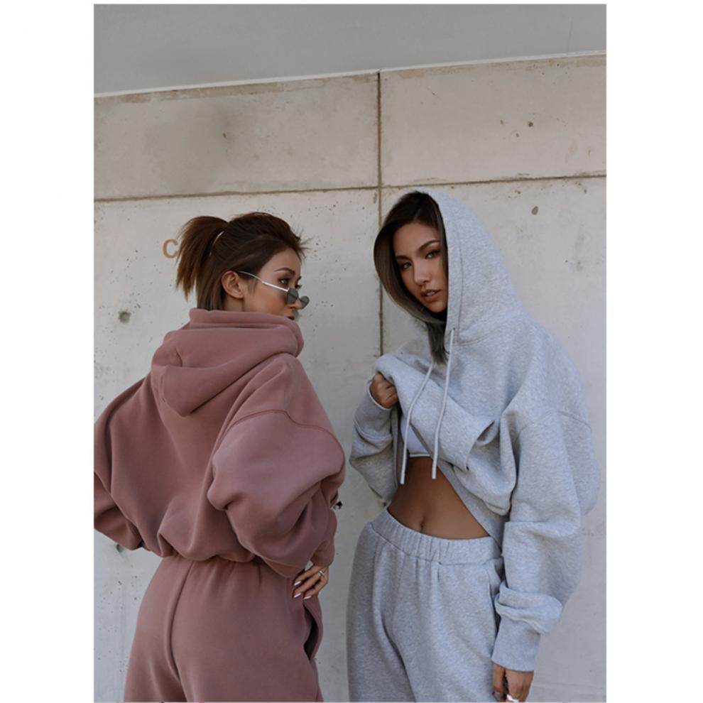 New Style Autumn And Winter Women's New Casual Hoodie Coat Sports Suit - Velora