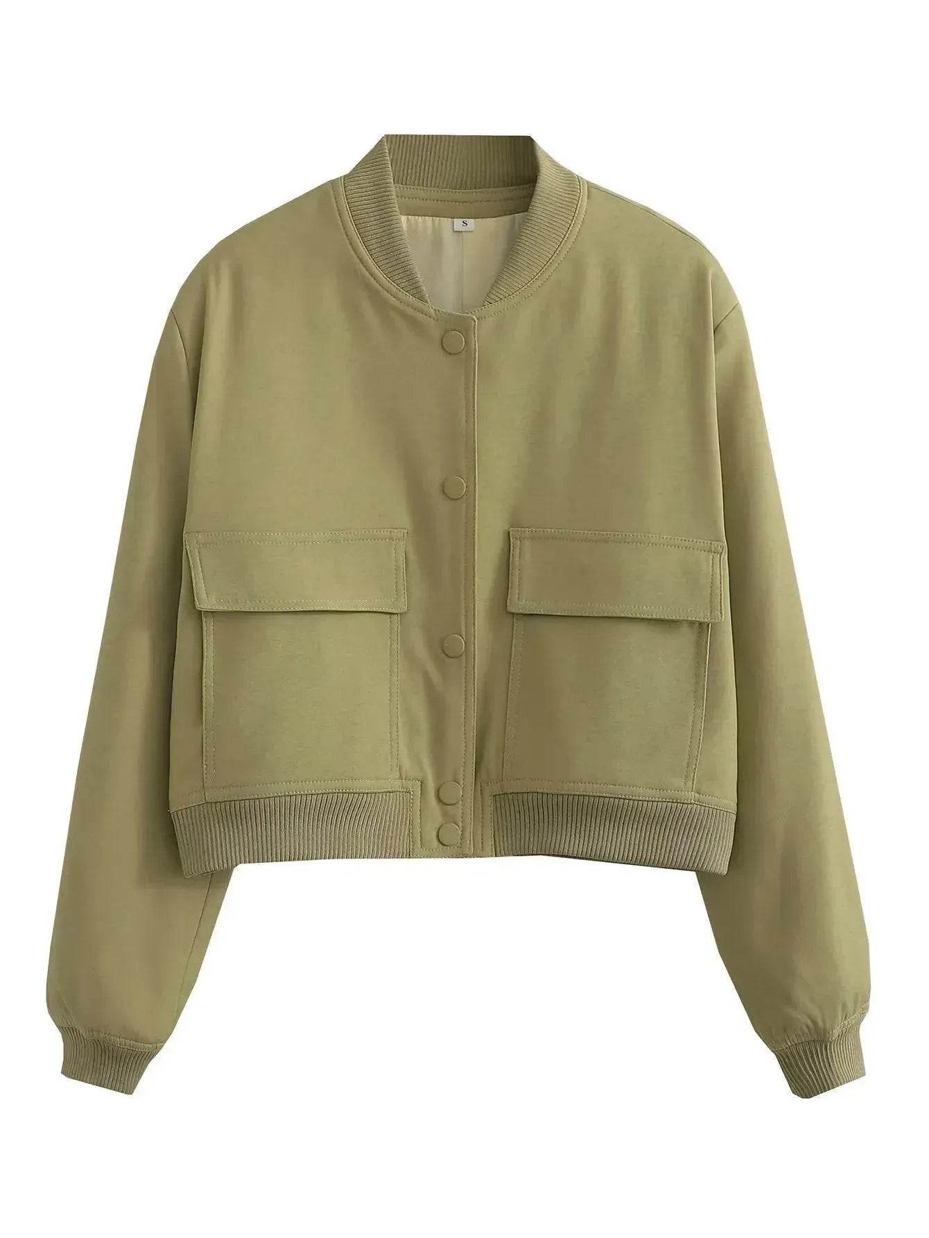 Fall Single Breasted Cashmere Cropped Jacket for women - Velora