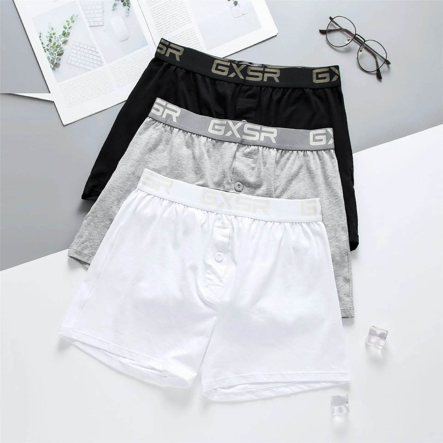 Men's Home Low Waist Pure Cotton Boxer short Breathable Underwear - Velora