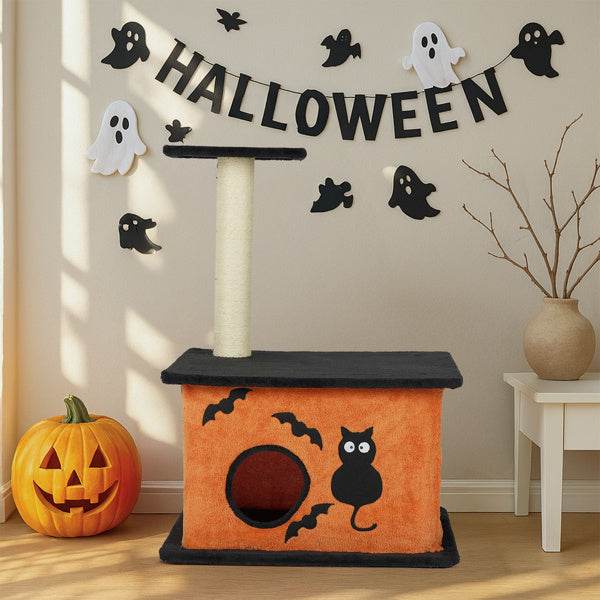 Halloween Inspired Cat Tree Tower Cat Tree For Indoor With Spacious Cat Condo - Velora