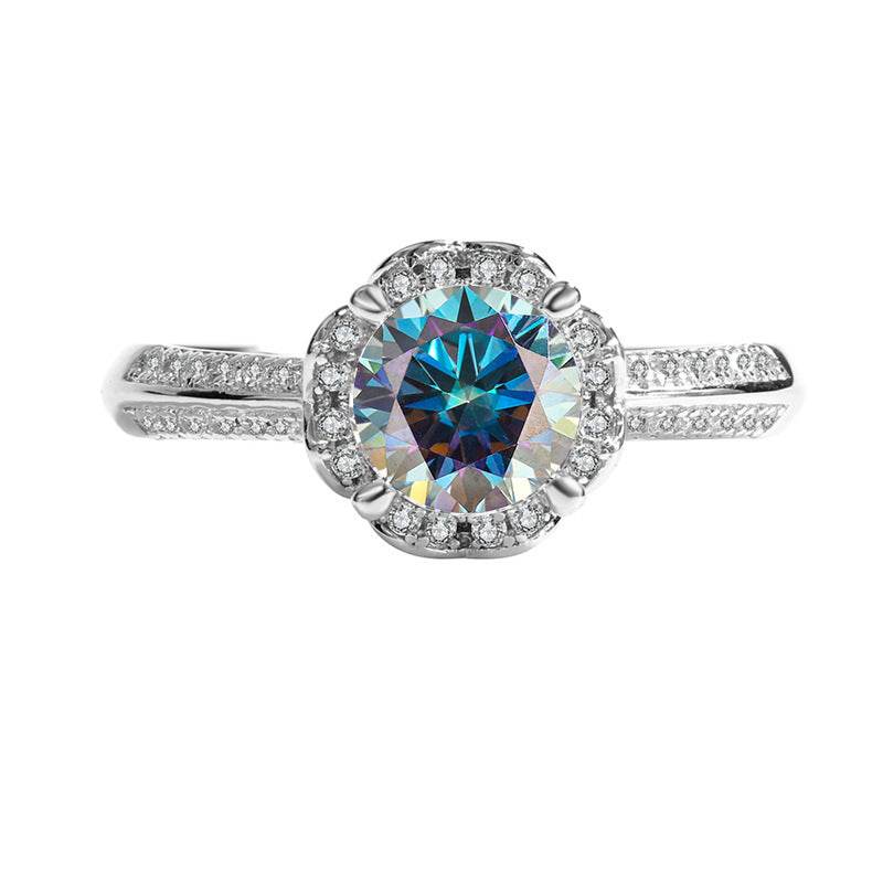 Sterling Silver Moissanite Bridal Bouquet Ring - Velora