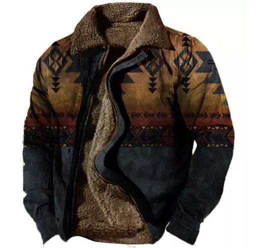 Thickened Side Seam Pocket Casual Zipper Loose Wolf Cotton Jacket - Velora