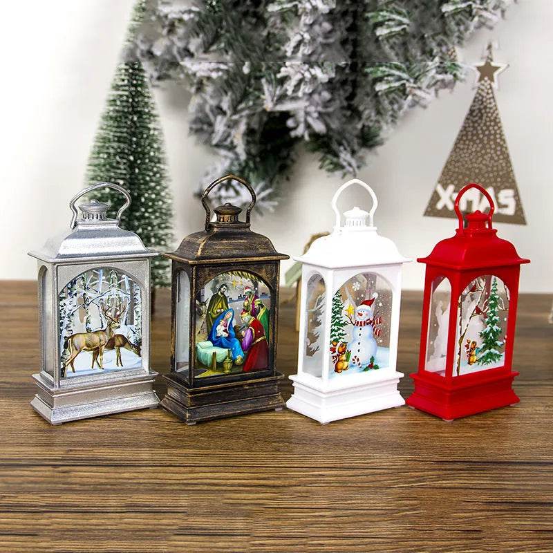 Christmas Decorations Portable Christmas Light Painted Transparent Ornaments - Velora
