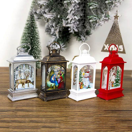 Christmas Decorations Portable Christmas Light Painted Transparent Ornaments - Velora