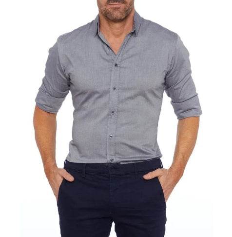 Long Sleeve Zipper Shirt With Button Design Fashion Lapel Tops For Mens Clothing - Velora