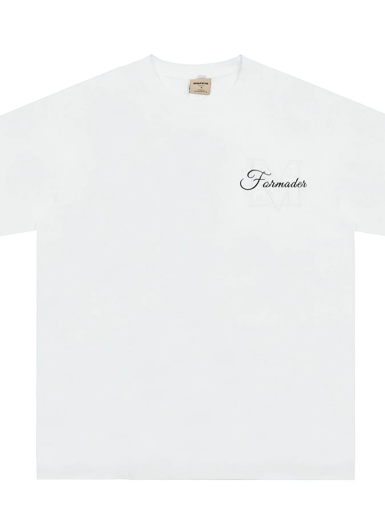 Men's Round Neck Embroidered Letter T-Shirt - Velora