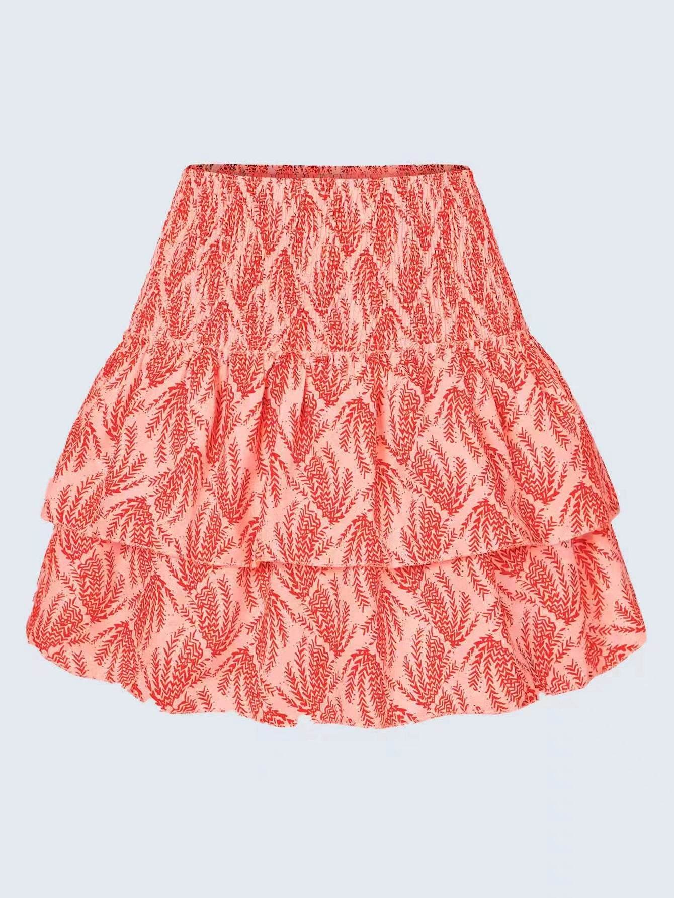 Leisure Versatile Lotus Leaf Women's Mini layered Skirt - Velora