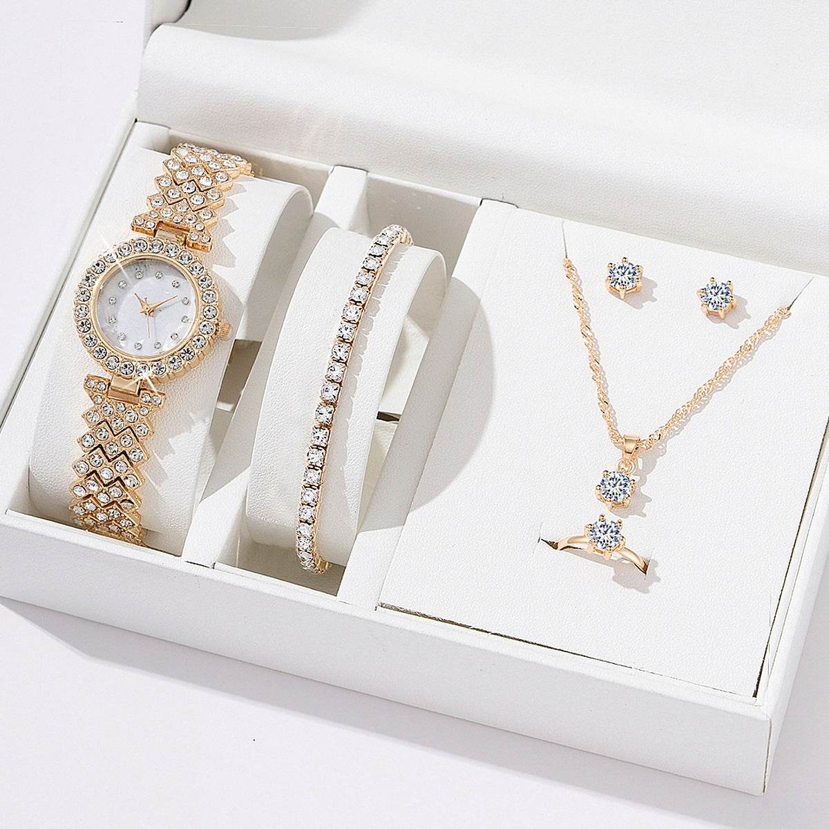 Diamond Women Watches Luxury Fashion Rhinestone Quartz Bracelet Wrist Watch For Women - Velora