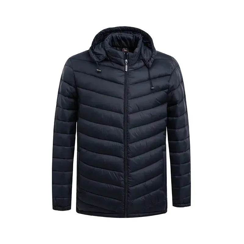 Men's Winter Zip up Hooded Puffer jacket Quilted down coat jacket - Velora