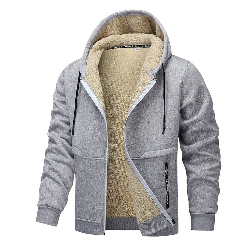 Men's Fashion Lambswool Thickened Coat Sweatshirt - Velora