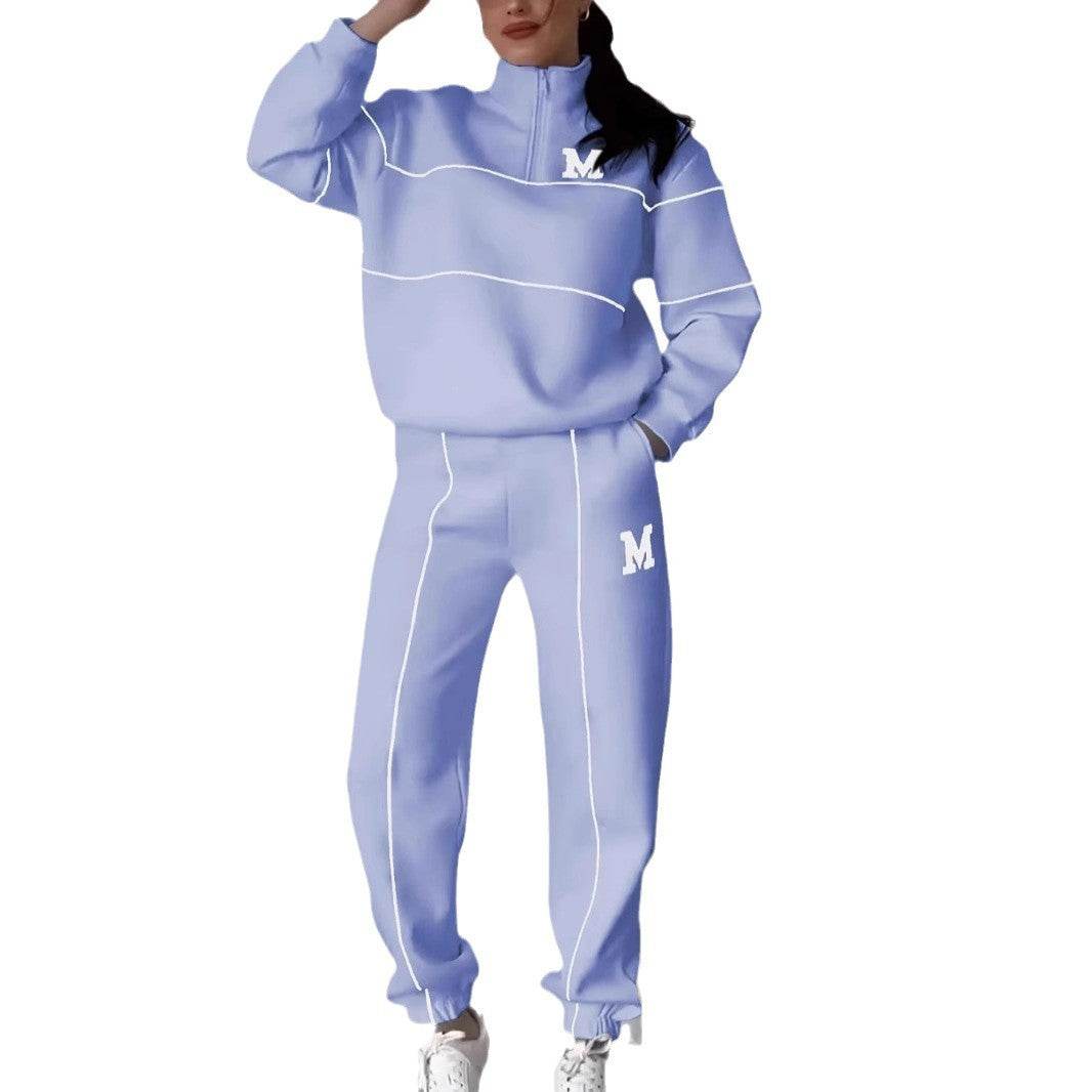 Womens 2 Piece Outfits Lounge Hoodless Pullover Sweatshirt Sweatsuit Sets Sweatshirt Baggy Fashion Sweatpants With Pockets - Velora