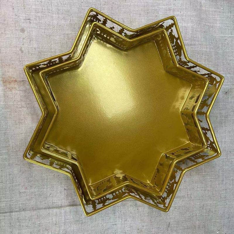 European-style Dessert Table Two-tier Ramadan Iron Castle serving Tray - Velora