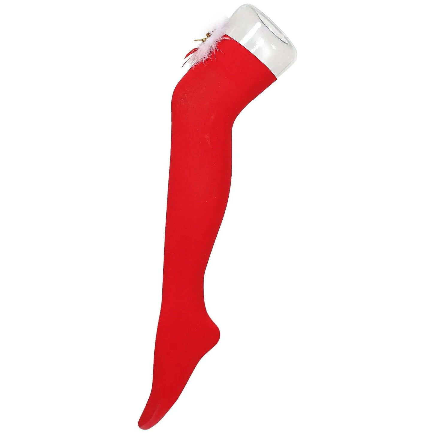 Thickened Women's Red Long Bow Christmas Stockings - Velora