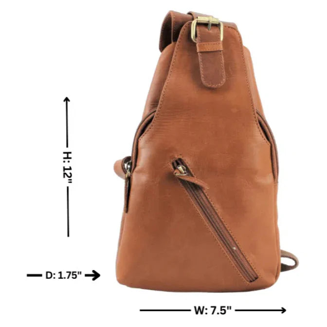 Premium Handcrafted Leather Sling Bag | Backpack | Crossbody Messenger Bag Boutique of Leathers/Open Road