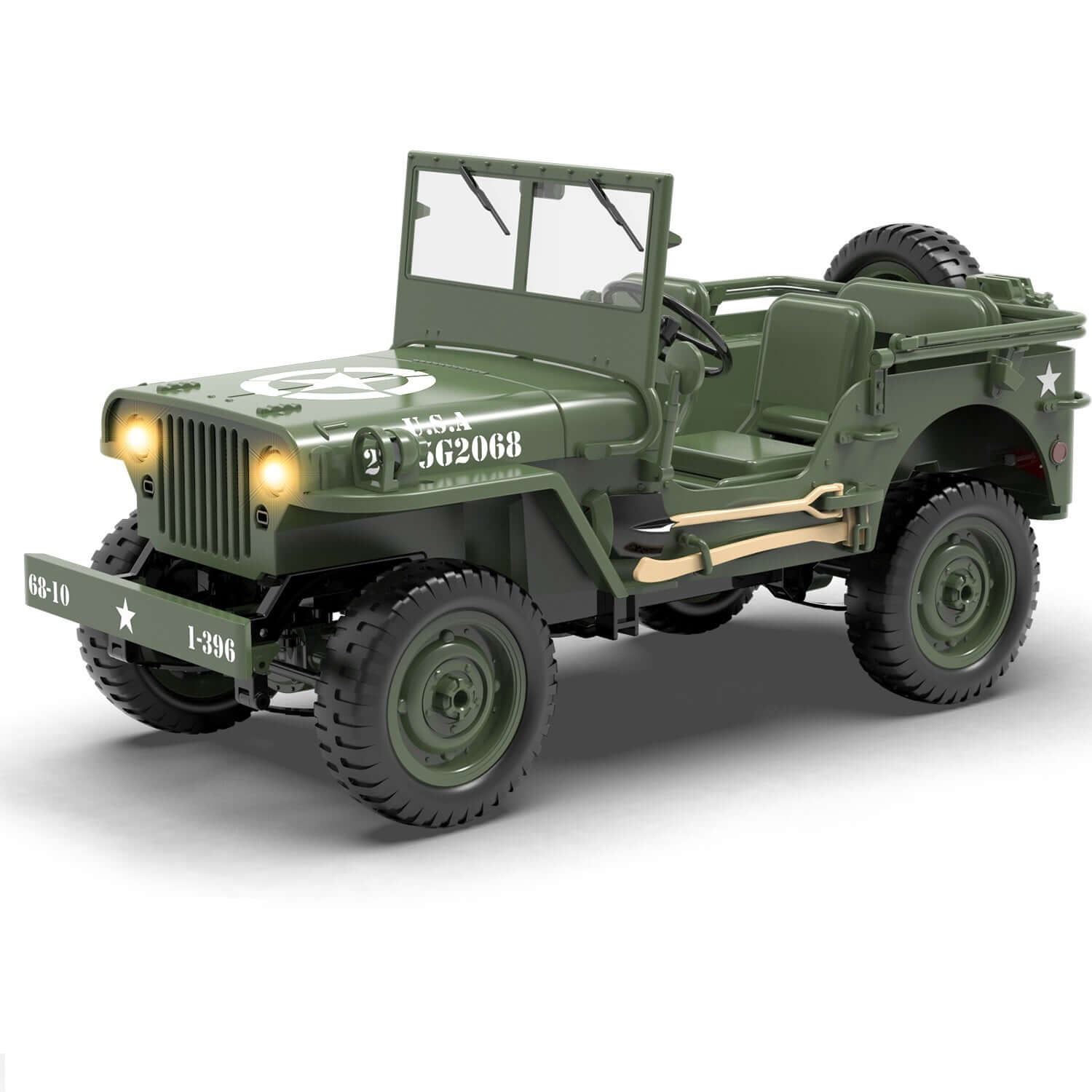 1:10 RACENT RC Crawler, 2.4G Willys Jeep, LED Lights, Upgradable Off-Road Car - Velora Luxury Fashion