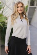 1/4 Zip Long Sleeve WOMENS - Velora Luxury Fashion