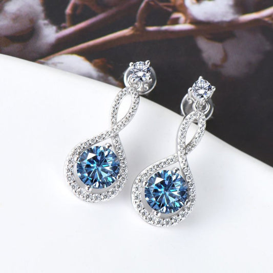 1 Carat Moissanite 925 Sterling Silver Earrings - Velora Luxury Fashion