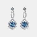 1 Carat Moissanite 925 Sterling Silver Earrings - Velora Luxury Fashion
