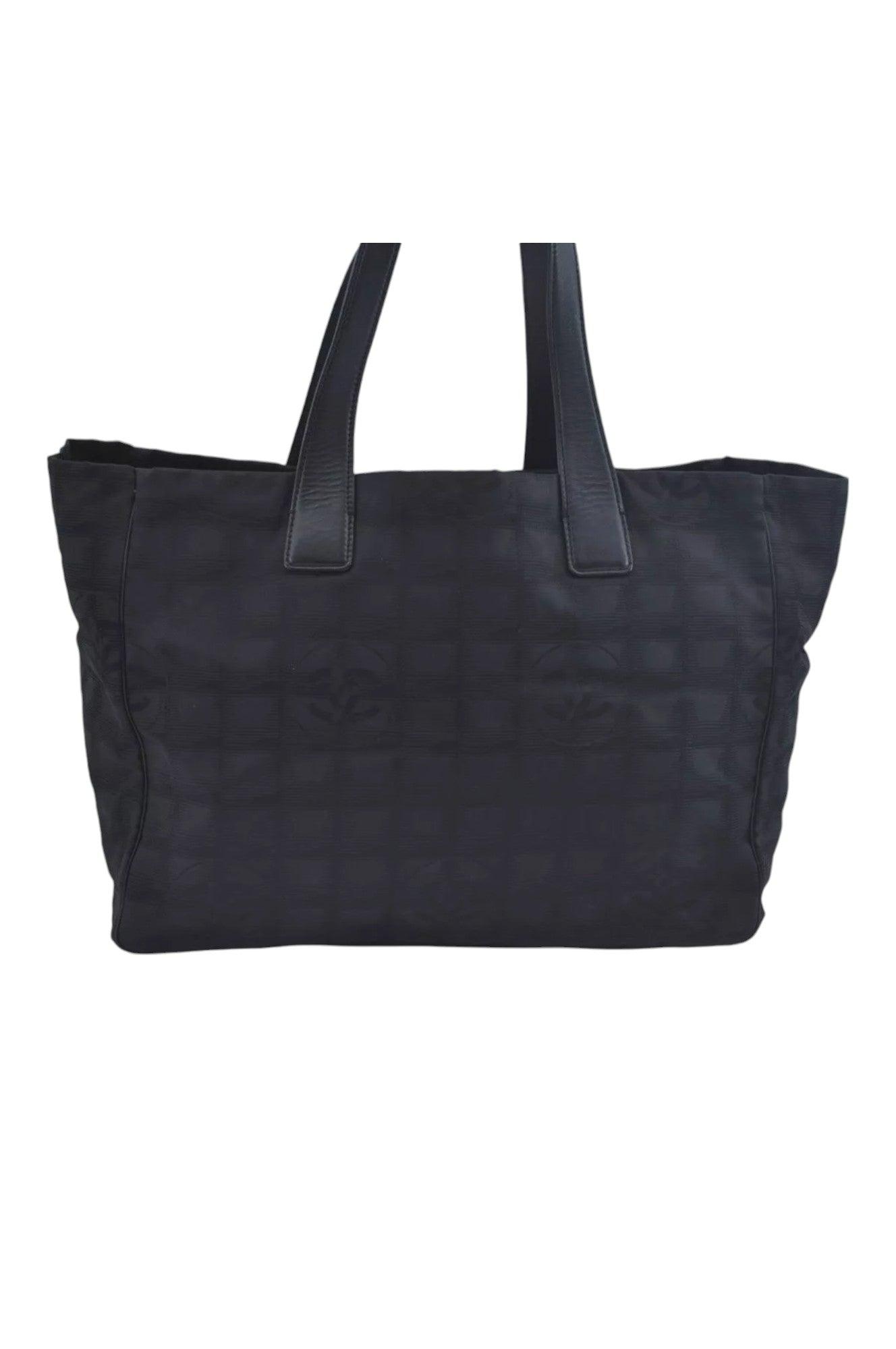 CHANEL New Travel Line Vintage Tote Bag Nylon Leather Black Junk 1911J - Velora