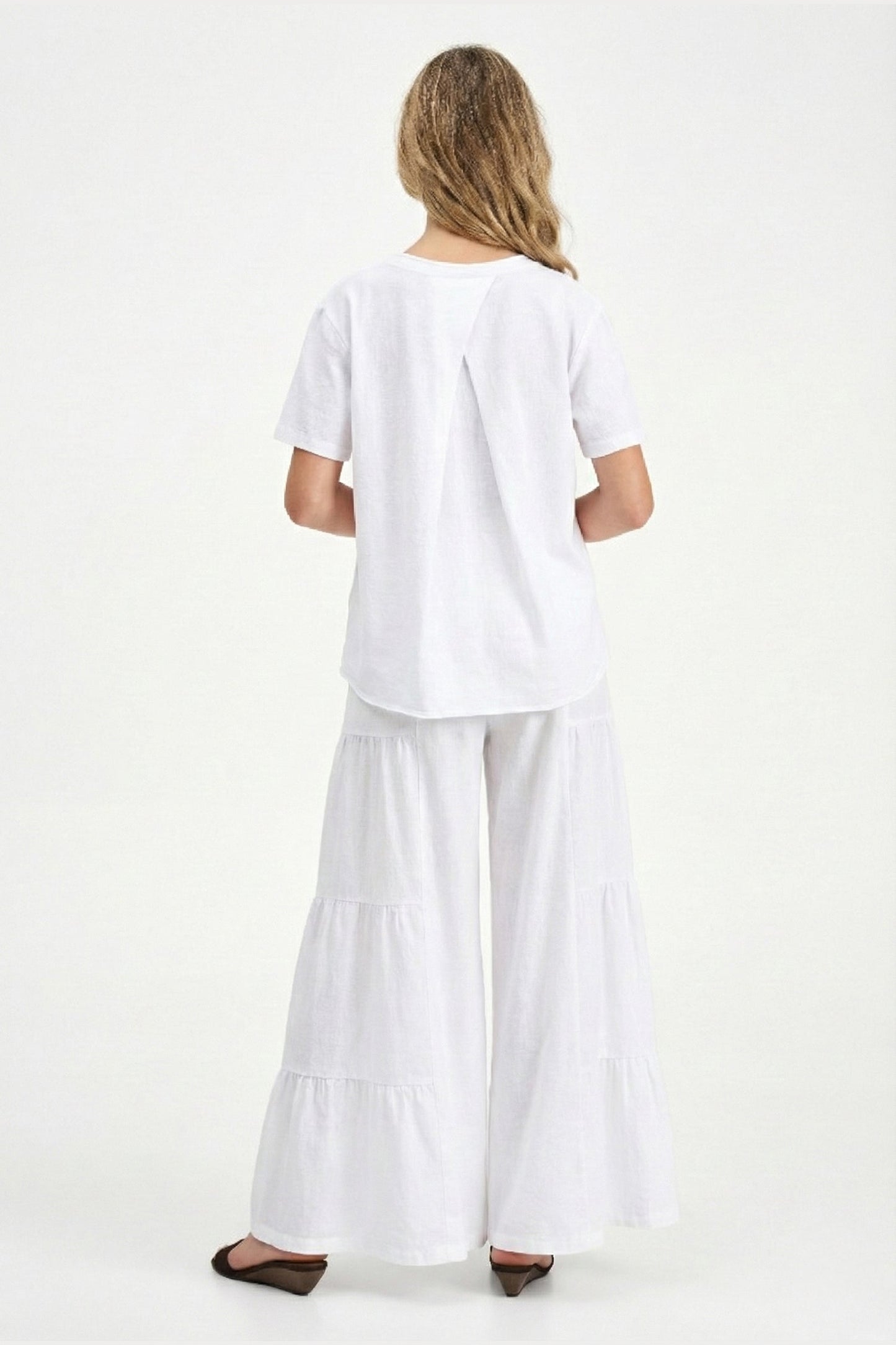 Women's Knit Woven Combo Top