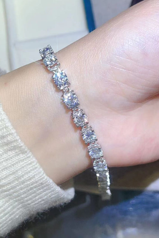 10 Carat Moissanite Platinum-Plated Bracelet - Velora Luxury Fashion