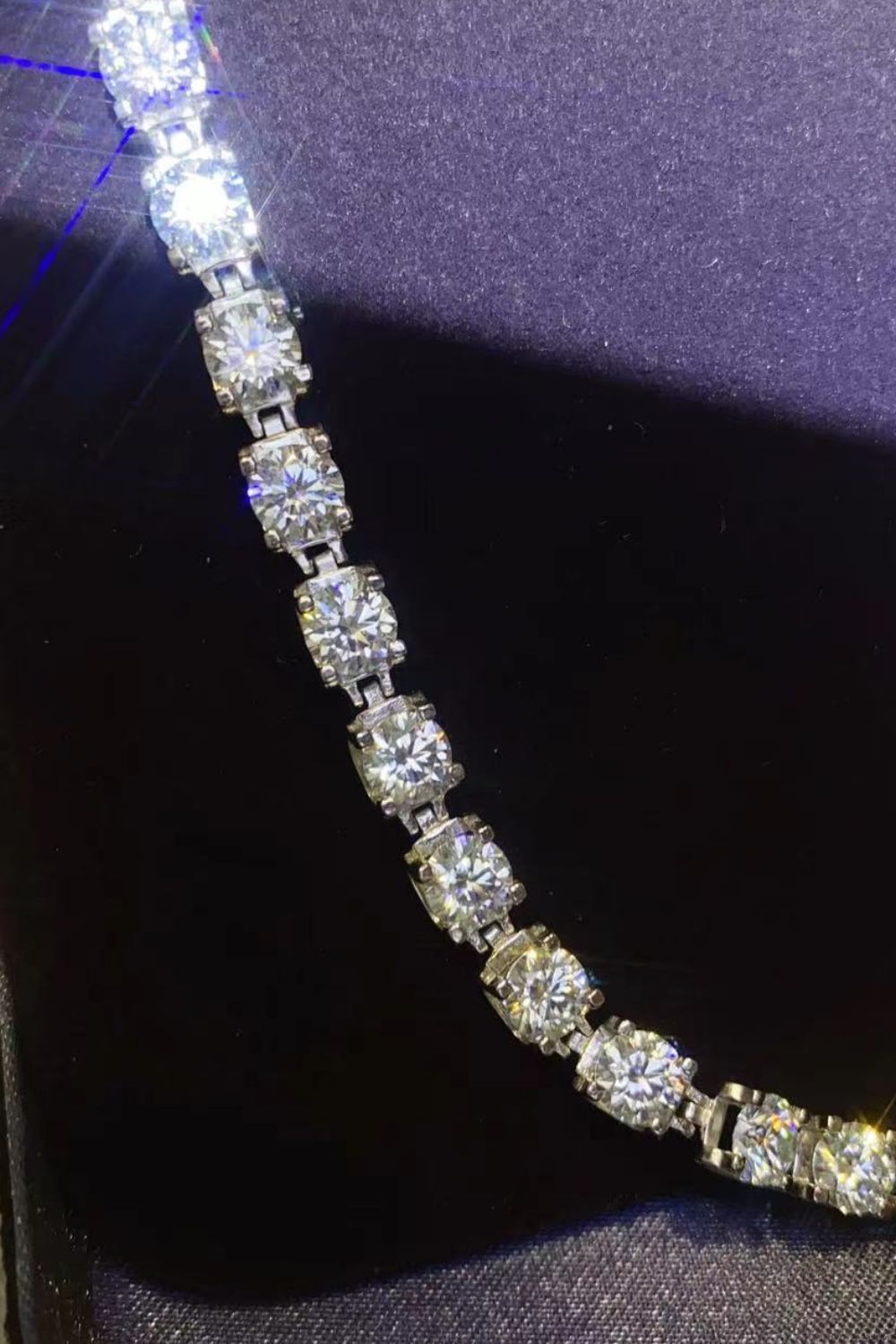 10 Carat Moissanite Platinum-Plated Bracelet - Velora Luxury Fashion