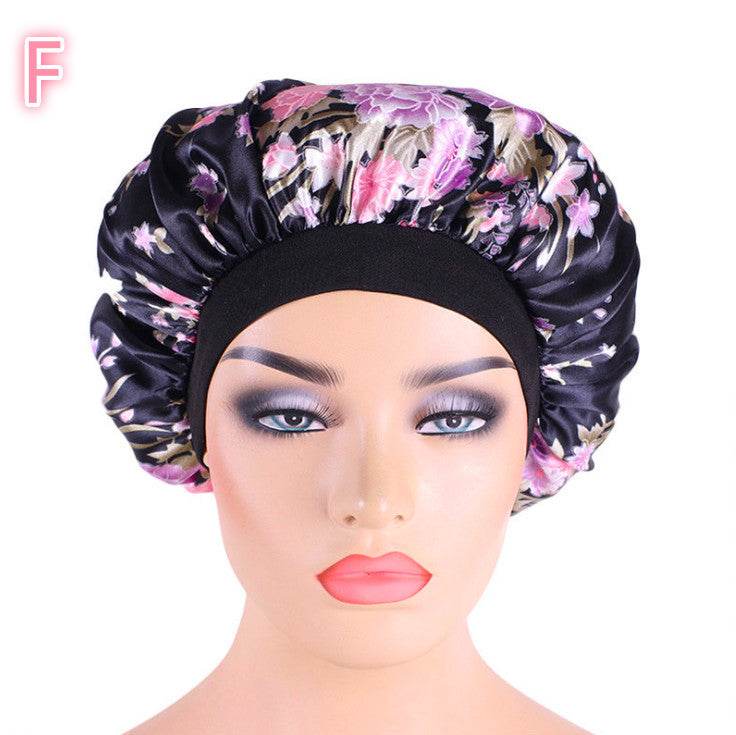 Beauty print Satin Silk Hair Bonnet for sleeping - Velora