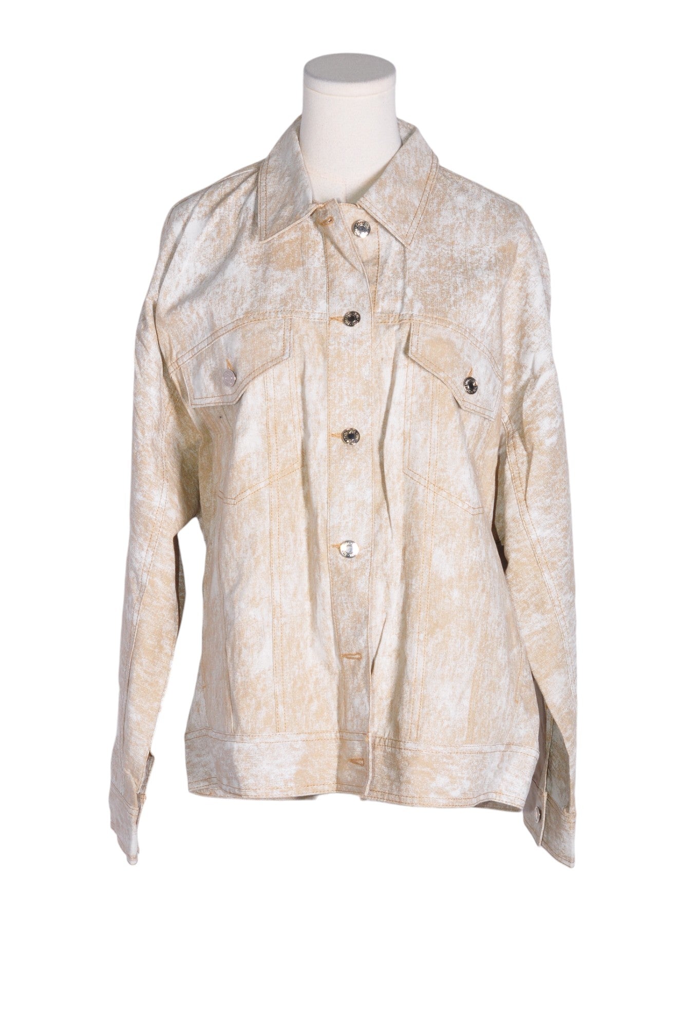 ZARA Women Button Down Tops Regular fit in Beige - XS - Velora