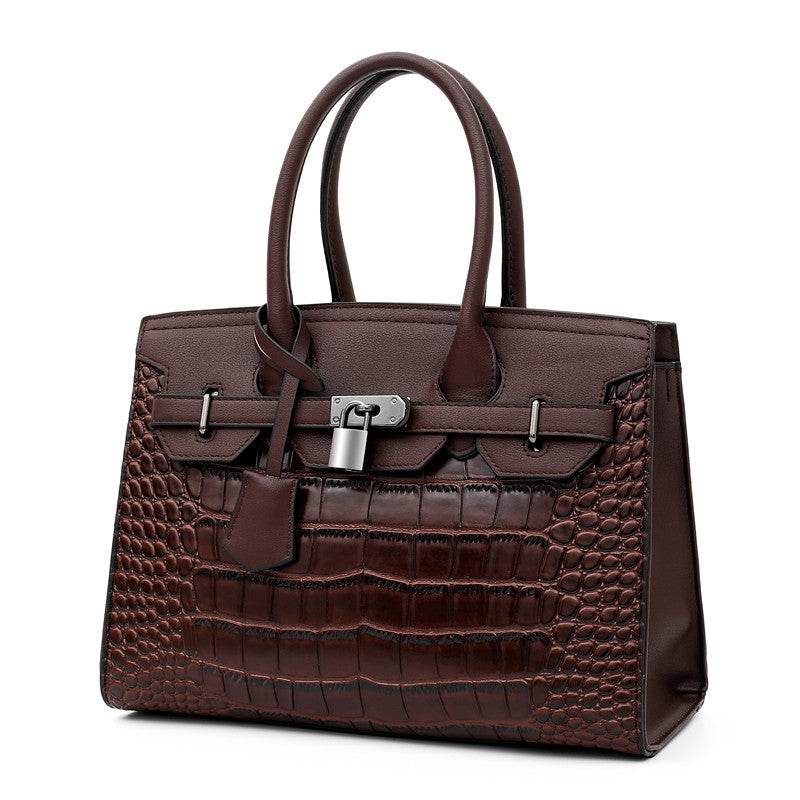 Trendy crocodile pattern Cooperate Work Handbag for Ladies - Velora