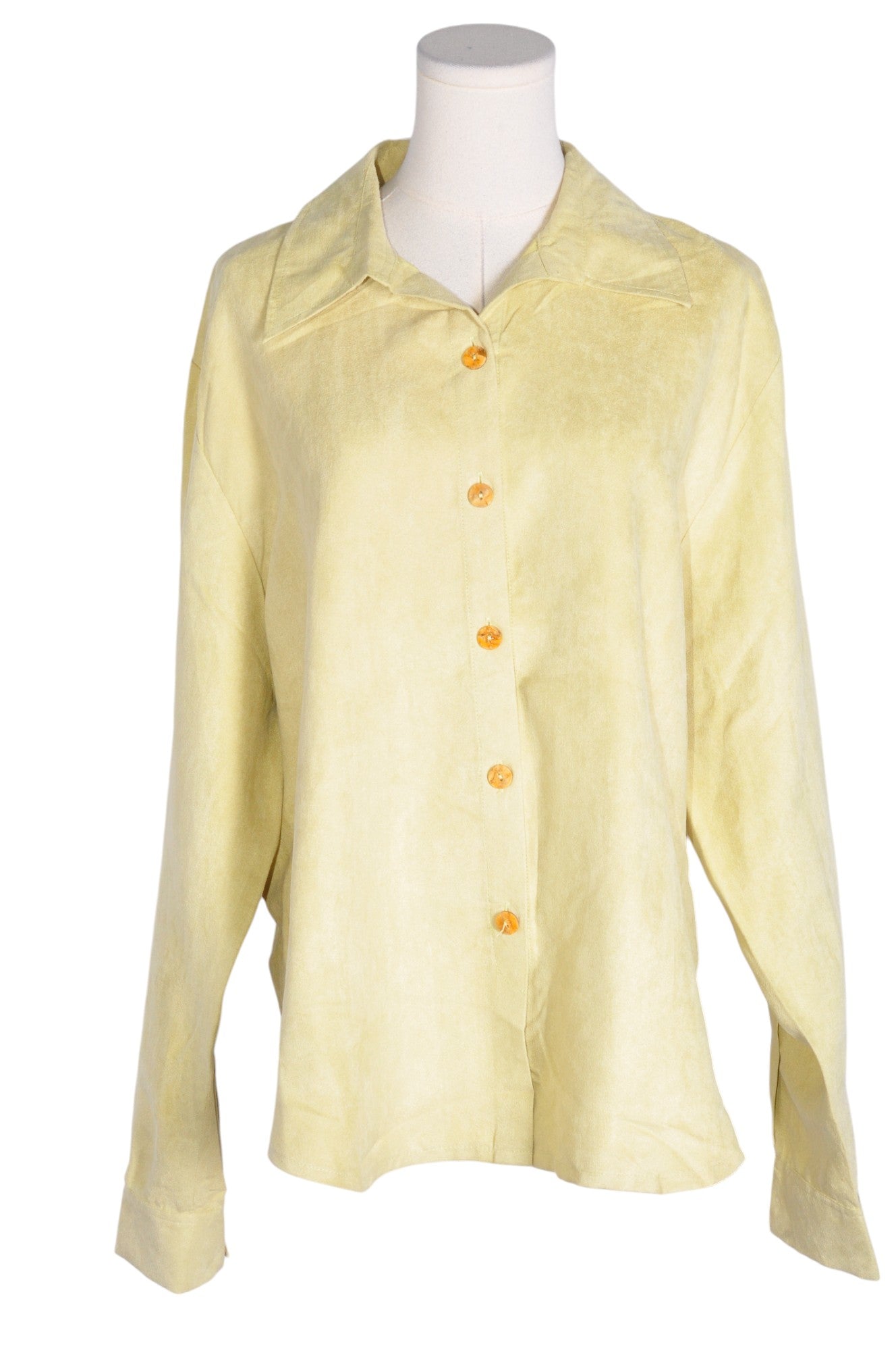 FUZZY Women Button Down Tops Regular fit in Yellow - XXL - Velora