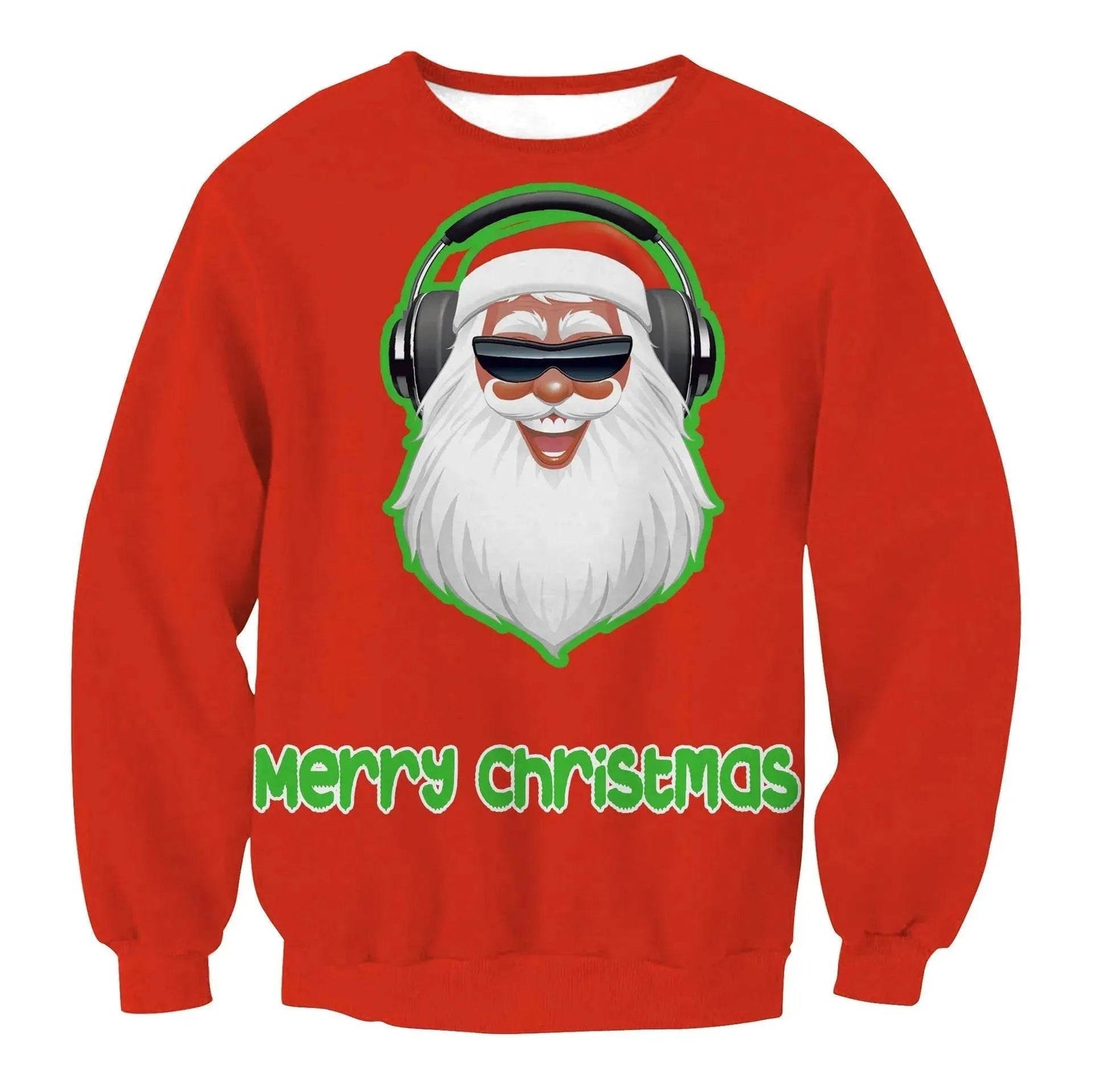 Autumn Winter Fashion Ugly Christmas Sweater Santa Elf Funny Pullover Womens Mens Print Sweaters Tops Clothing - Velora