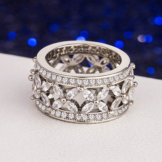 Luxury full zircon ring - Velora