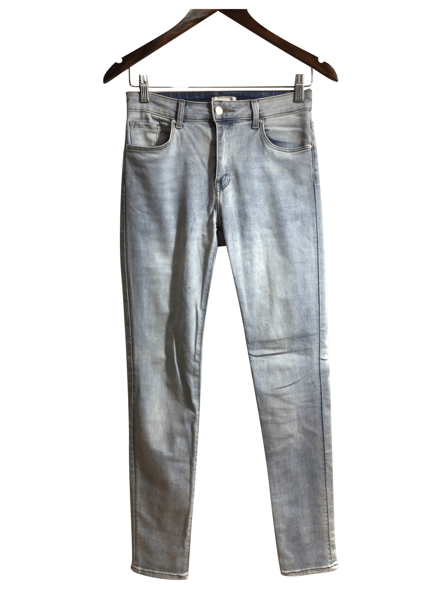 H&M Women Straight-Legged Jeans Regular fit in Blue - 6 - Velora