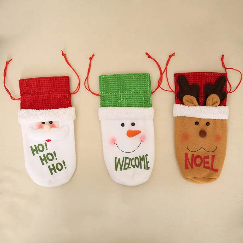 Christmas Decorations Christmas Wine Bottle Socks - Velora