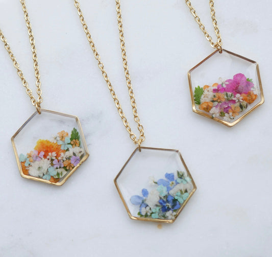 Collier bouquet - hexa (moyen) - Velora