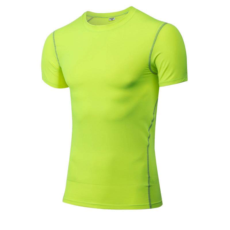 Solid color quick-drying bottoming short sleeve fitness t-shirt top - Velora