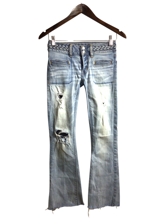 AMERICAN EAGLE Women Straight-Legged Jeans Regular fit in Blue - 0 - Velora