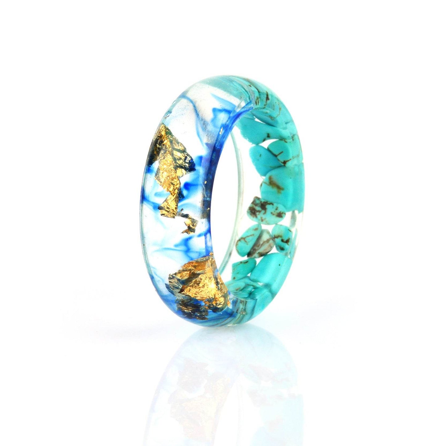 Dried flower resin ring - Velora