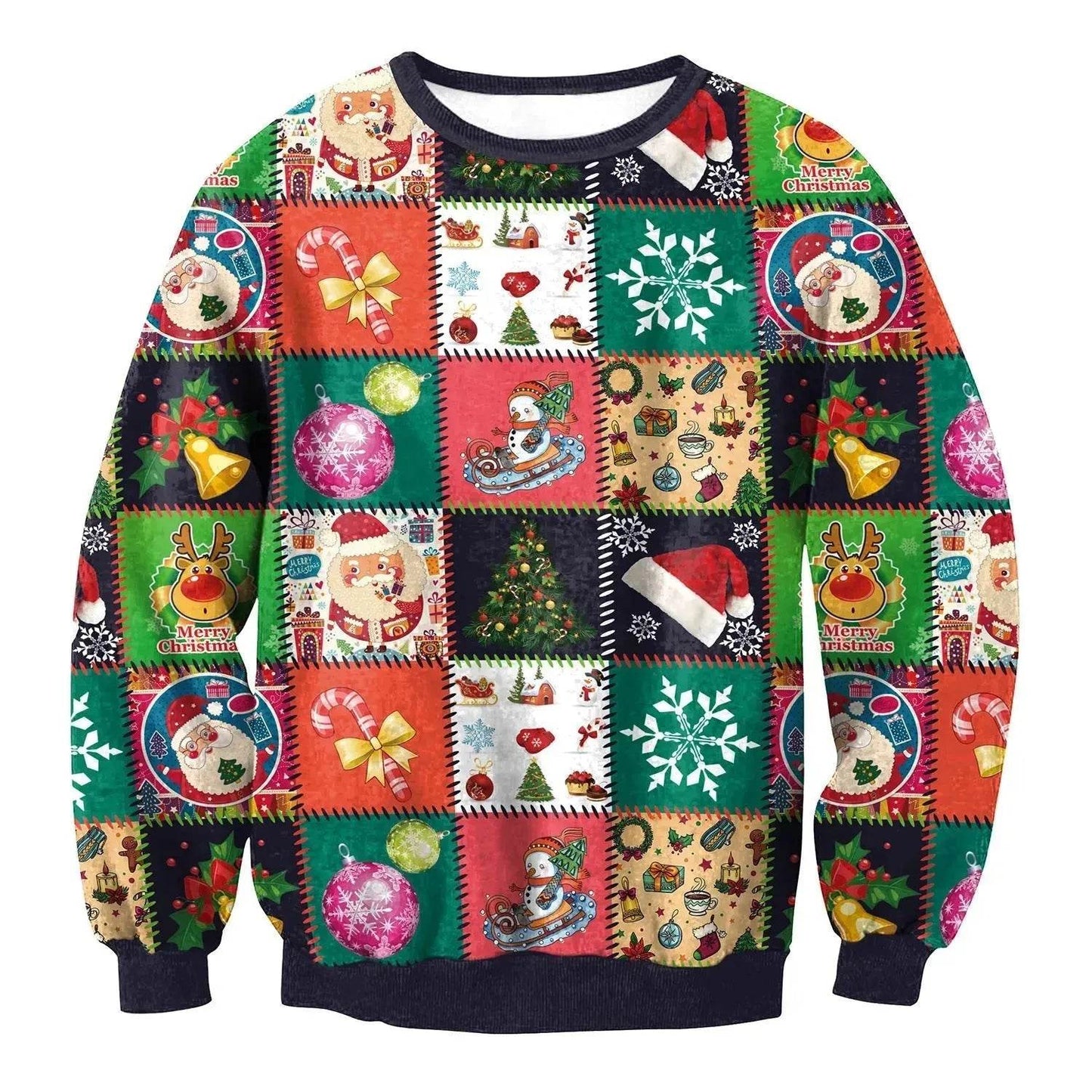 UGLY CHRISTMAS SWEATER Vacation Santa Elf Funny Womens Men Sweaters Tops Autumn Winter Clothing - Velora