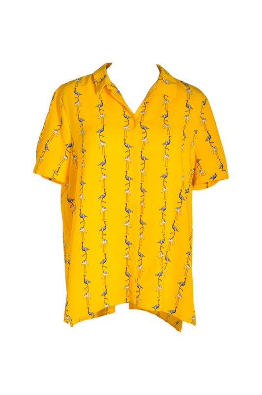 ZARA Women T-Shirts Regular fit in Yellow - XL - Velora