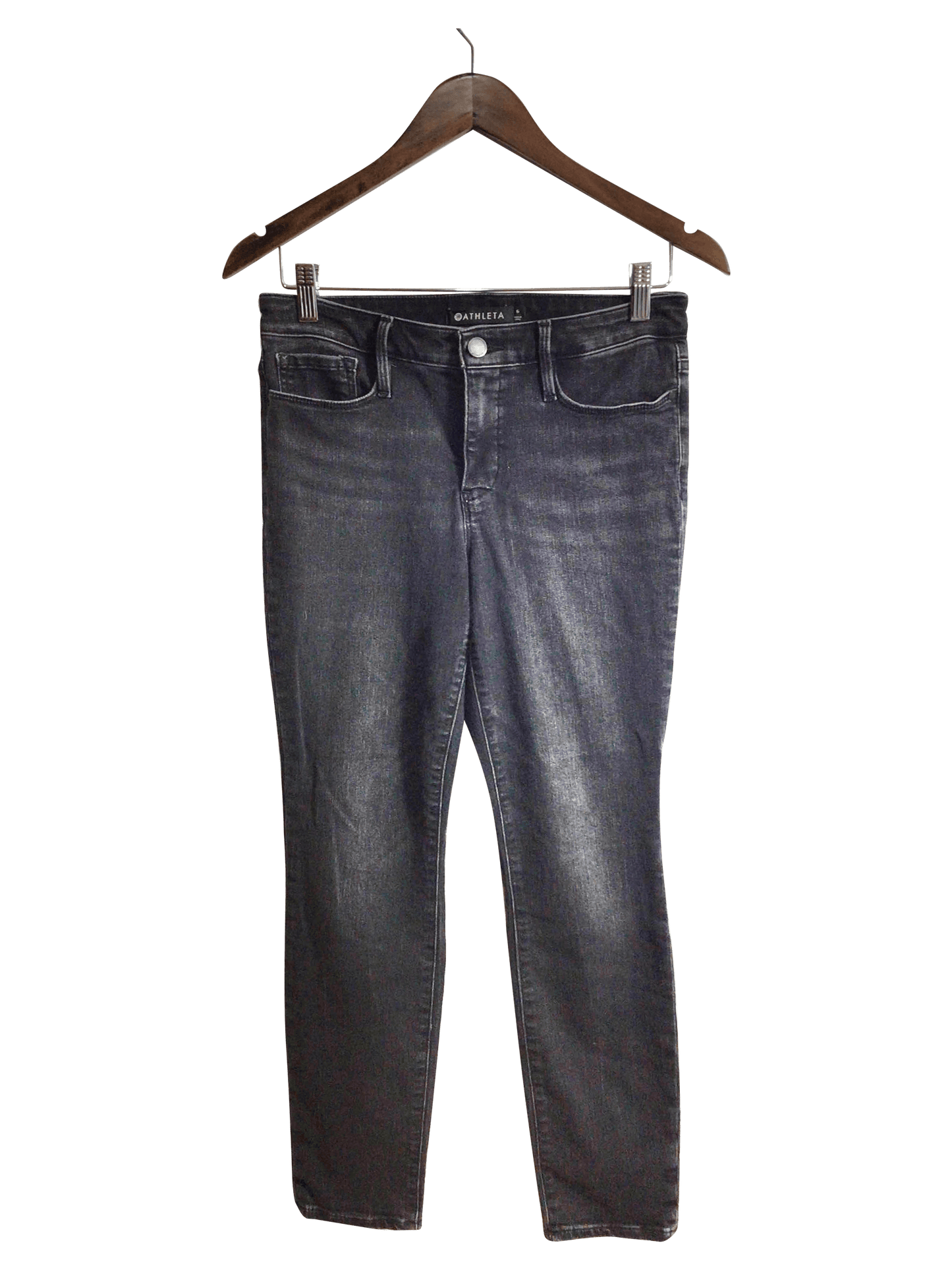 ATHLETA Women Straight-Legged Jeans Regular fit in Black - 6 - Velora