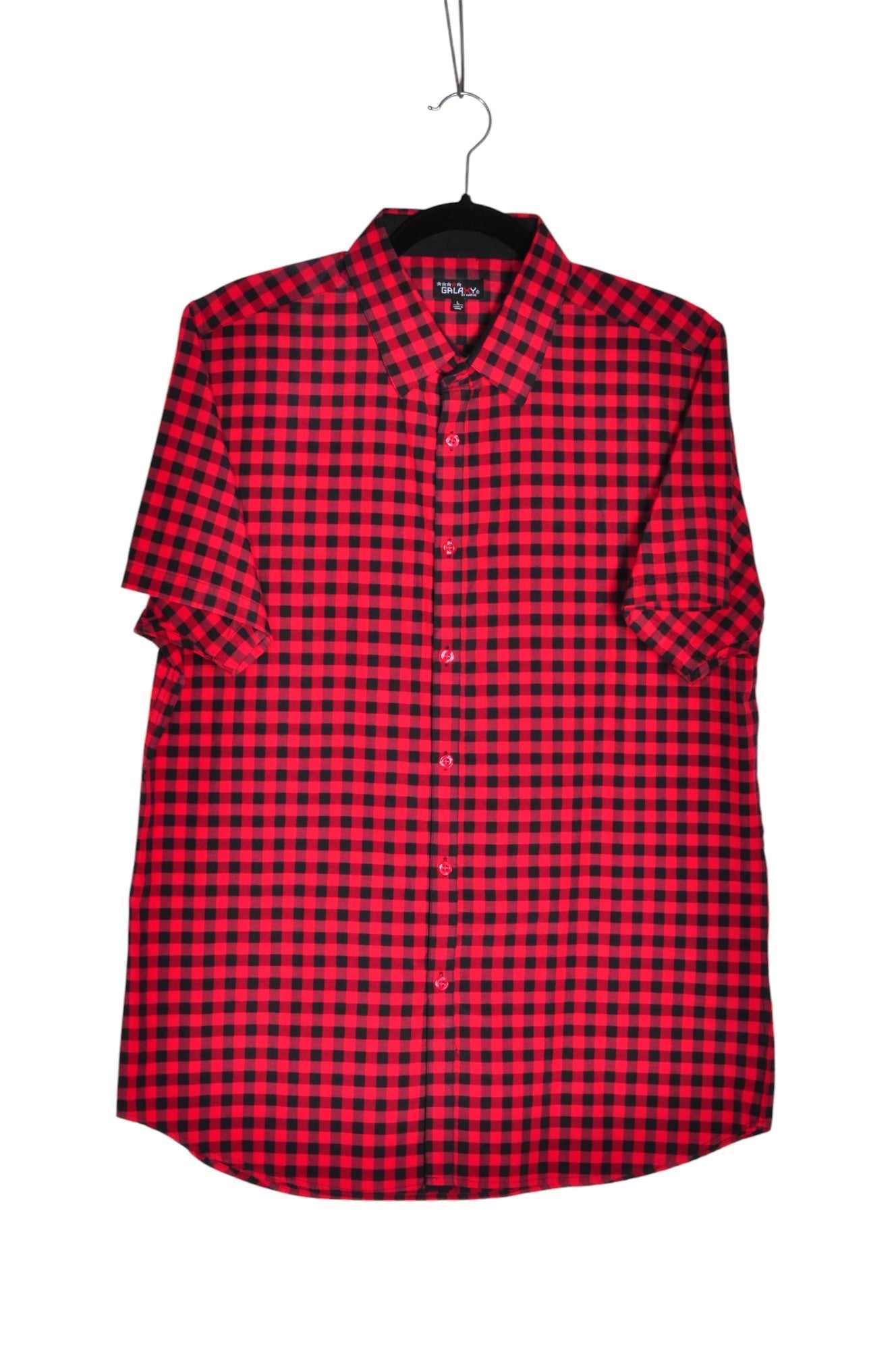 GALAXY Men Button Down Tops Regular fit in Red - L - Velora