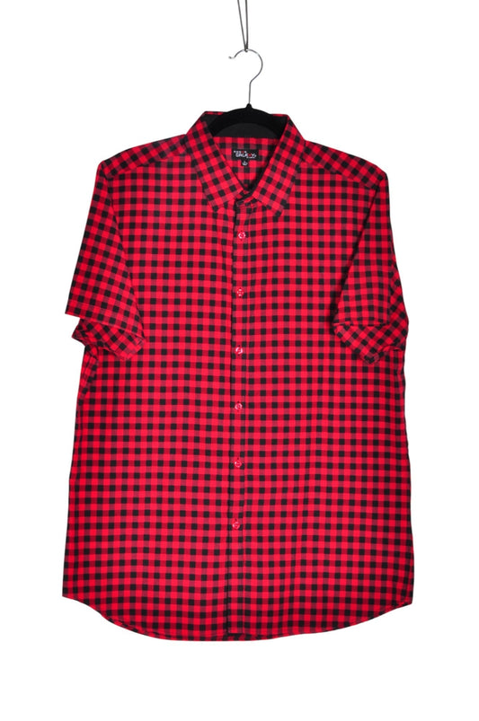 GALAXY Men Button Down Tops Regular fit in Red - L - Velora