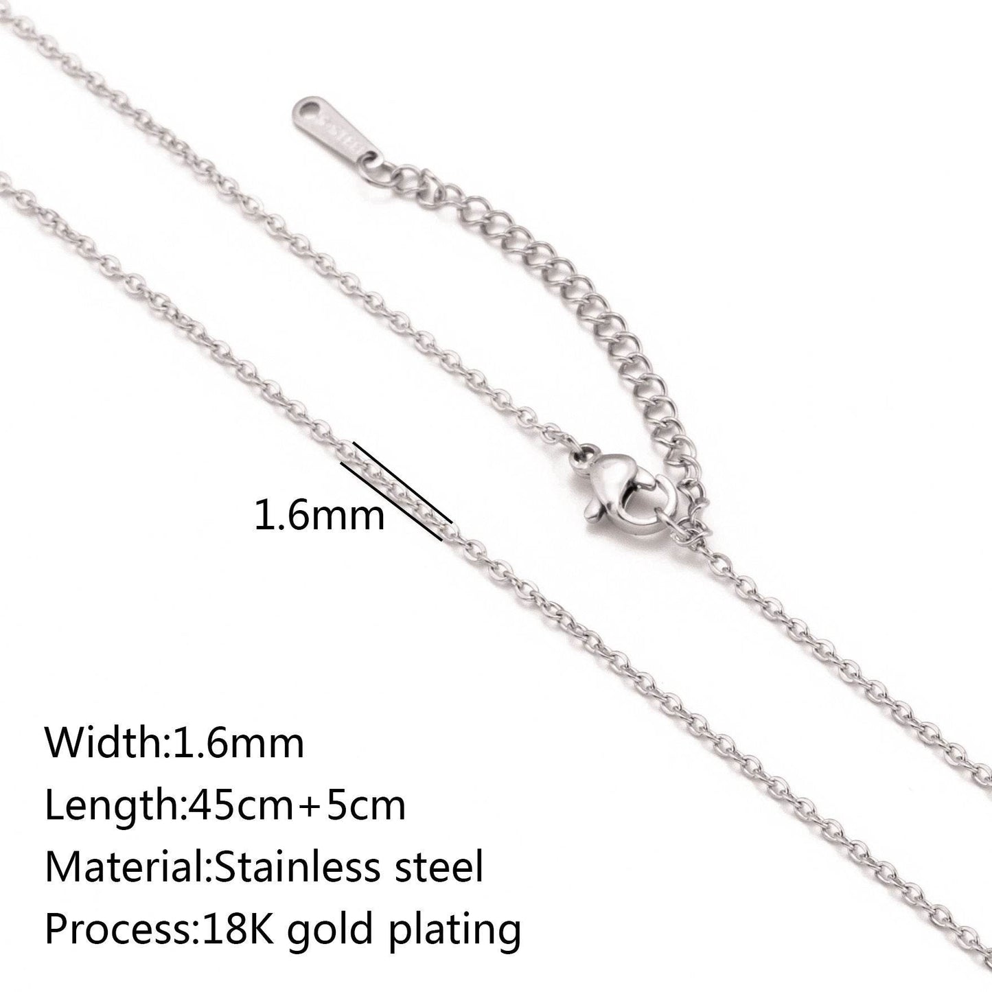 Stainless Steel Vacuum Vapor Plating 18K Gold Color Protection Lip Chain Necklace - Velora